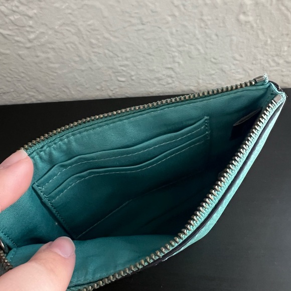 Coach Corner Zip Leather Wristlet Wallet Ice Cream Motif - Picture 9 of 9